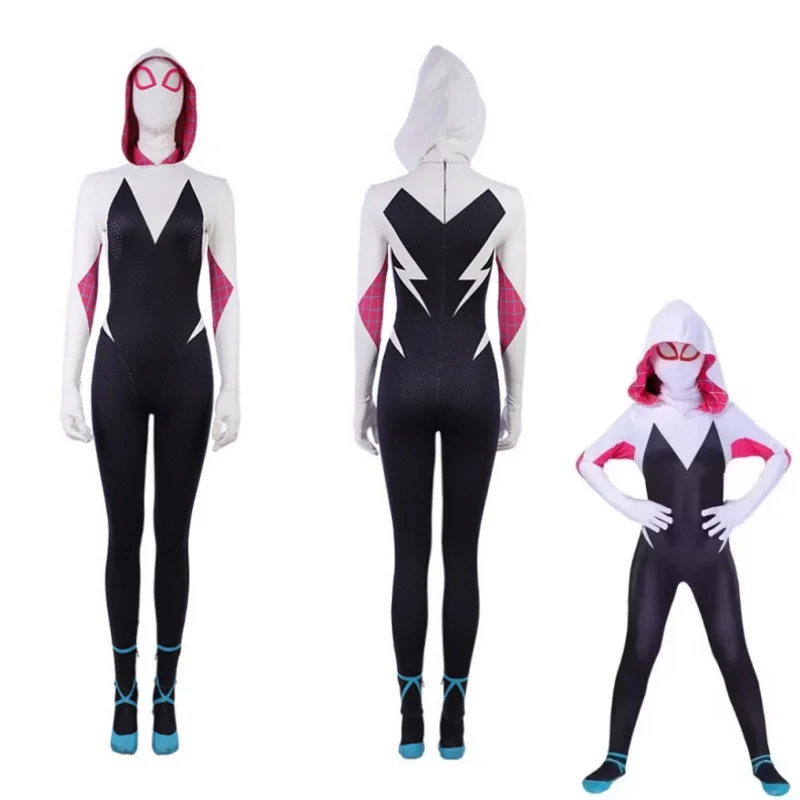 Костюм супергероя для девочек Гвен-паука, комбинезон из спандекса, костюмы для косплея на Хэллоуин, боди для взрослых, головной убор, разделительный вечерние комплект
Костюм супергероя для девочек Гвен-паука, комбинезон из спандекса, костюмы для косплея на Хэллоуин, боди для взрослых, головной убор, разделительный вечерние комплект