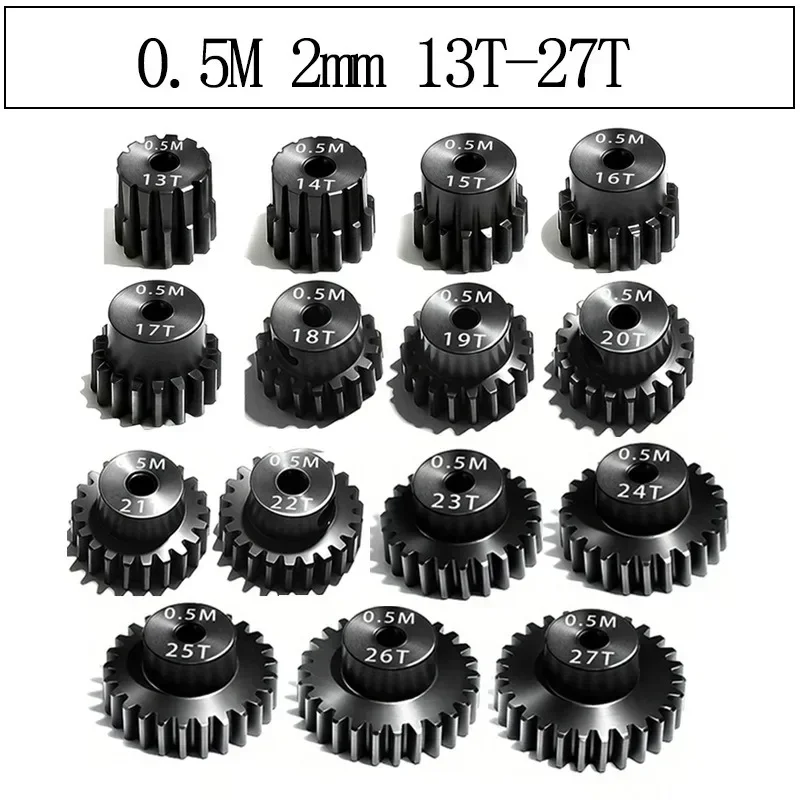 M0.5 Motor Gears Pinion 2mm Aperture 13T - 27T for 1/18 1/24 RC Model Car Buggy Truck Crawler Accessories
M0.5 Motor Gears Pinion 2mm Aperture 13T - 27T for 1/18 1/24 RC Model Car Buggy Truck Crawler Accessories
