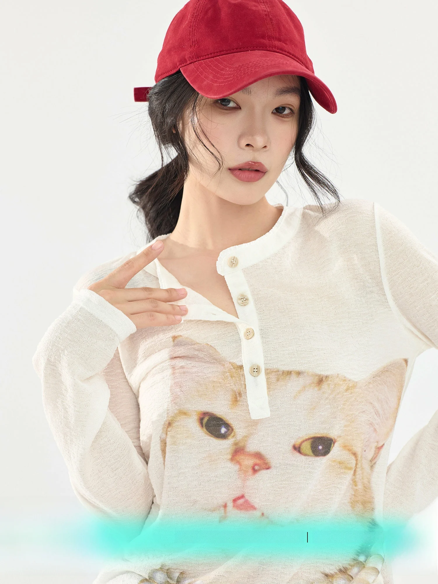 White Long Sleeve Henry Collar Print T-Shirt Women's Design Slim Fit Lightweight Trendy Top Summer Casual Polyester
White Long Sleeve Henry Collar Print T-Shirt Women's Design Slim Fit Lightweight Trendy Top Summer Casual Polyester