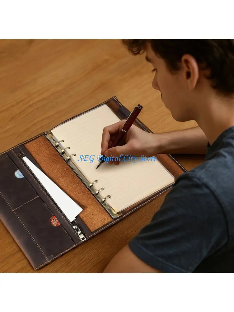 U75B Leather Notebook Cover with Elastic Band Lined Pages for Writing and Journaling
U75B Leather Notebook Cover with Elastic Band Lined Pages for Writing and Journaling