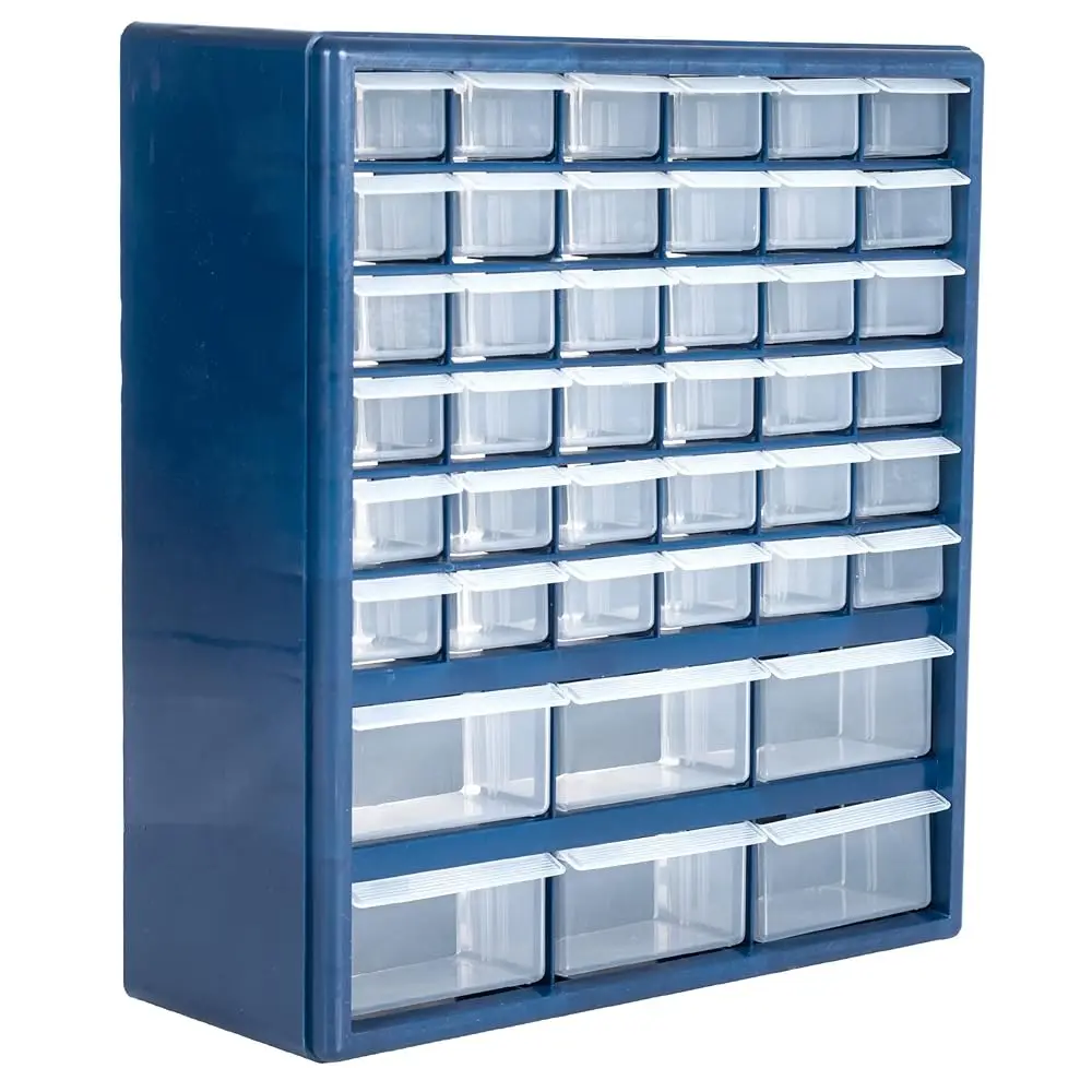 Plastic Storage Drawers – 42 Compartment Organizer – Desktop Or Wall Mount Container For Hardware, Parts, Crafts, Beads, Or
Plastic Storage Drawers – 42 Compartment Organizer – Desktop Or Wall Mount Container For Hardware, Parts, Crafts, Beads, Or