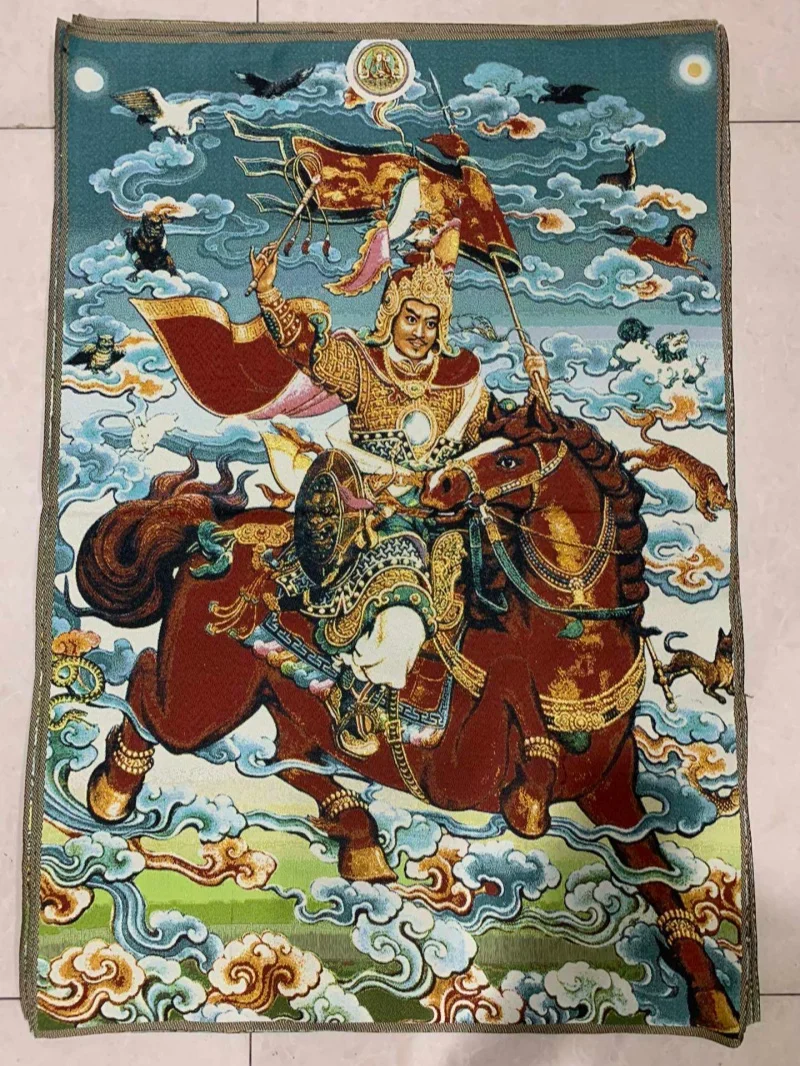 Exquisite Chinese antiques Tibetan Buddhism thangka silk embroidery Gesar King statue study hanging paintings murals
Exquisite Chinese antiques Tibetan Buddhism thangka silk embroidery Gesar King statue study hanging paintings murals