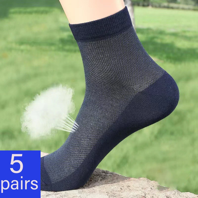 5 Pairs/Lot Men's Summer Thin Mesh Breathable Socks Middle Tube Plus Size EU38-47 Work Business Casual Black White Short Sock
5 Pairs/Lot Men's Summer Thin Mesh Breathable Socks Middle Tube Plus Size EU38-47 Work Business Casual Black White Short Sock