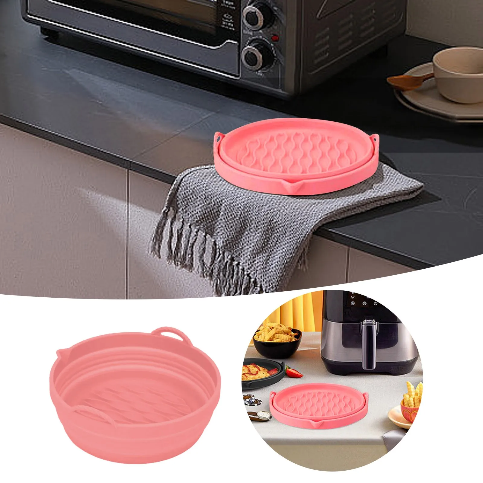 Air Cooker Silicone Resuable Fryer Pot Non Stick Foldable For Cooking Cookies Tray Barbecue Tools
Air Cooker Silicone Resuable Fryer Pot Non Stick Foldable For Cooking Cookies Tray Barbecue Tools