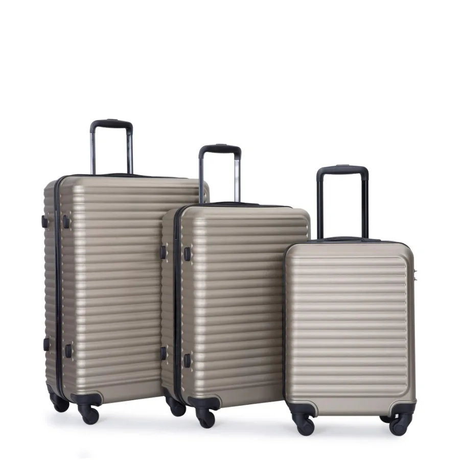 3 Piece Luggage Sets ABS Lightweight Suitcase with Two Hooks Spinner Wheels TSA Lock 20 24 28 GOLD
3 Piece Luggage Sets ABS Lightweight Suitcase with Two Hooks Spinner Wheels TSA Lock 20 24 28 GOLD