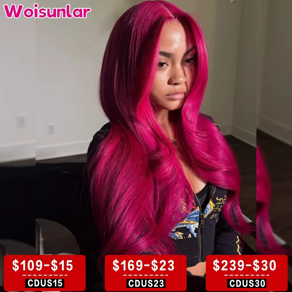 34 inches Dark pink color Lace Frontal Wigs human hair 13x4 13x6 Transparent Lace Body wave 200% Black women Human Hair wig 100%
34 inches Dark pink color Lace Frontal Wigs human hair 13x4 13x6 Transparent Lace Body wave 200% Black women Human Hair wig 100%