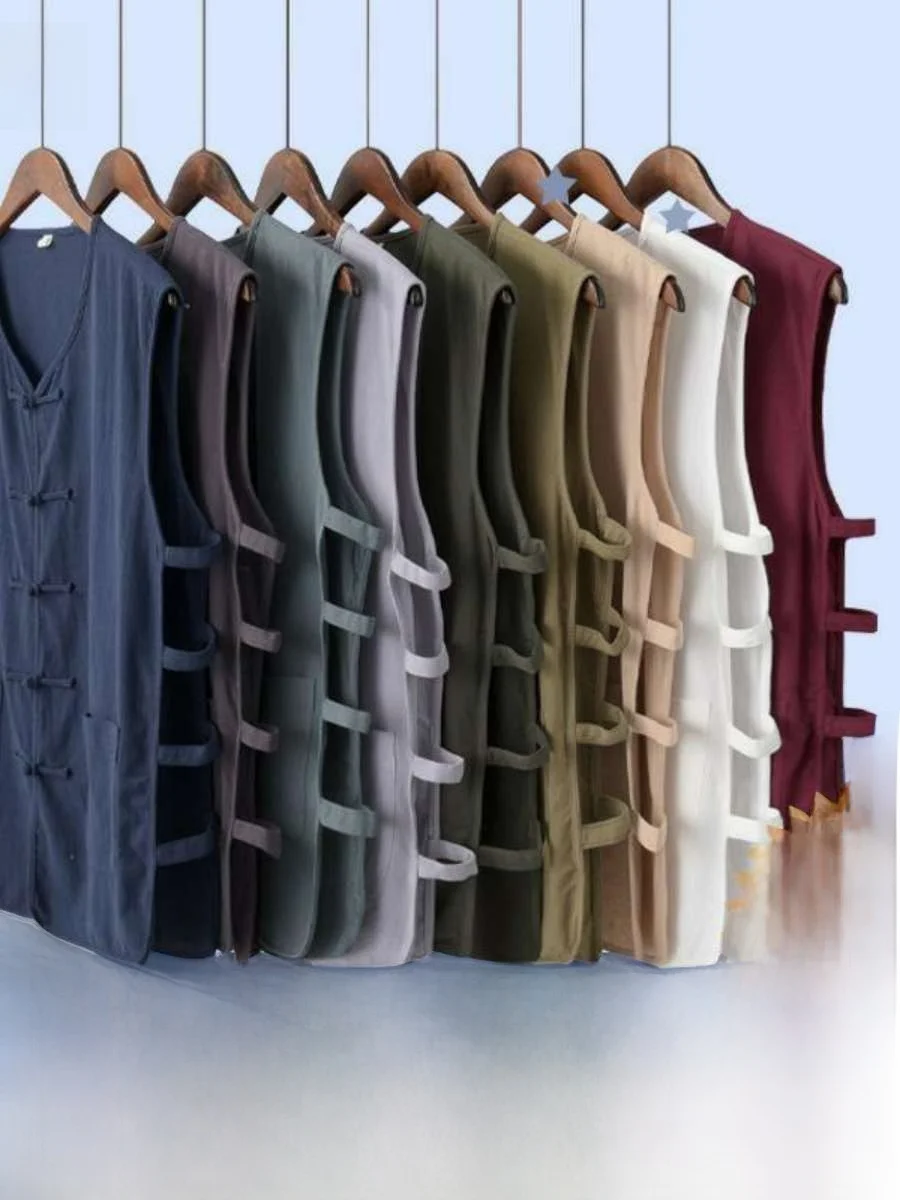 Loose Cotton Linen Sleeveless Vest for Middle-Aged And Elderly Men Vintage Style Business Casual High Collar Spring Summer
Loose Cotton Linen Sleeveless Vest for Middle-Aged And Elderly Men Vintage Style Business Casual High Collar Spring Summer