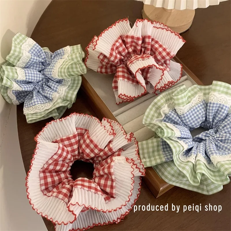 Fashion Pleated Double-layer Handmade Lace Large Scrunchie for Women Girls 2024 Korean Delicate Plaid Headdress Hair Accessories
Fashion Pleated Double-layer Handmade Lace Large Scrunchie for Women Girls 2024 Korean Delicate Plaid Headdress Hair Accessories