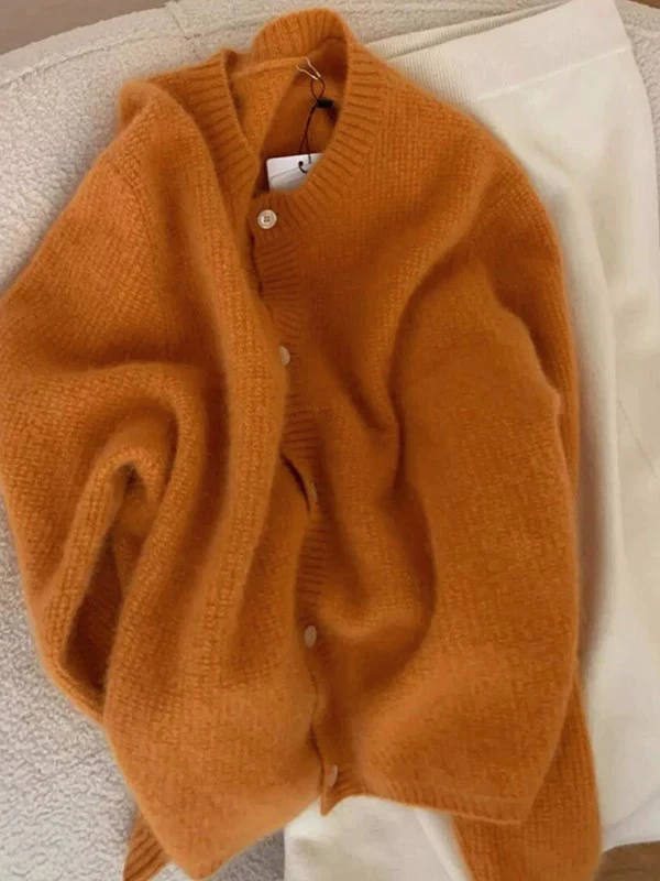 Мягкий уютный женский вязаный кардиган-жакет осенне-зимний, оранжевый, с имитацией меха, больших размеров, в корейском стиле, с длинными рукавами
Мягкий уютный женский вязаный кардиган-жакет осенне-зимний, оранжевый, с имитацией меха, больших размеров, в корейском стиле, с длинными рукавами