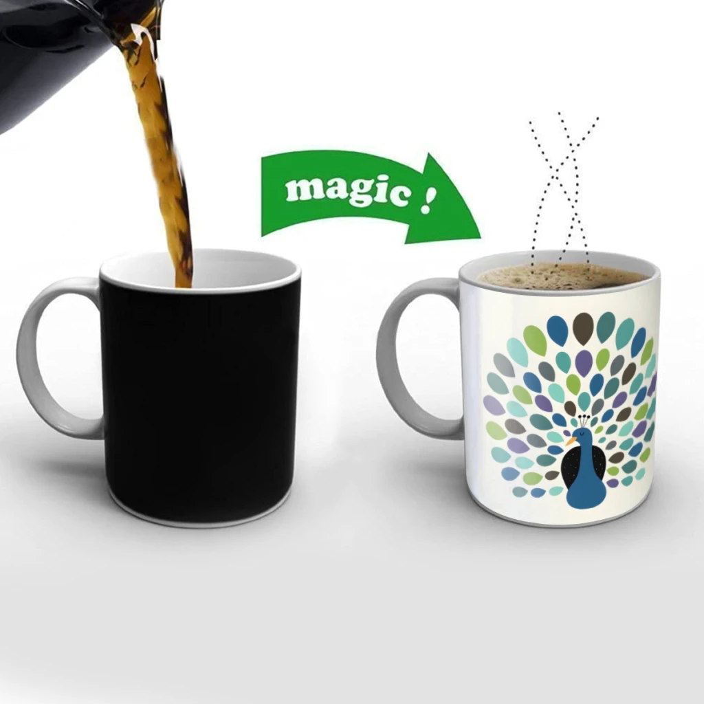 Peacock Time Creativity Change Color Chang mug Ceramic mug Hot Coffee Cup Breakfast Cup Mug Friend Gift
Peacock Time Creativity Change Color Chang mug Ceramic mug Hot Coffee Cup Breakfast Cup Mug Friend Gift