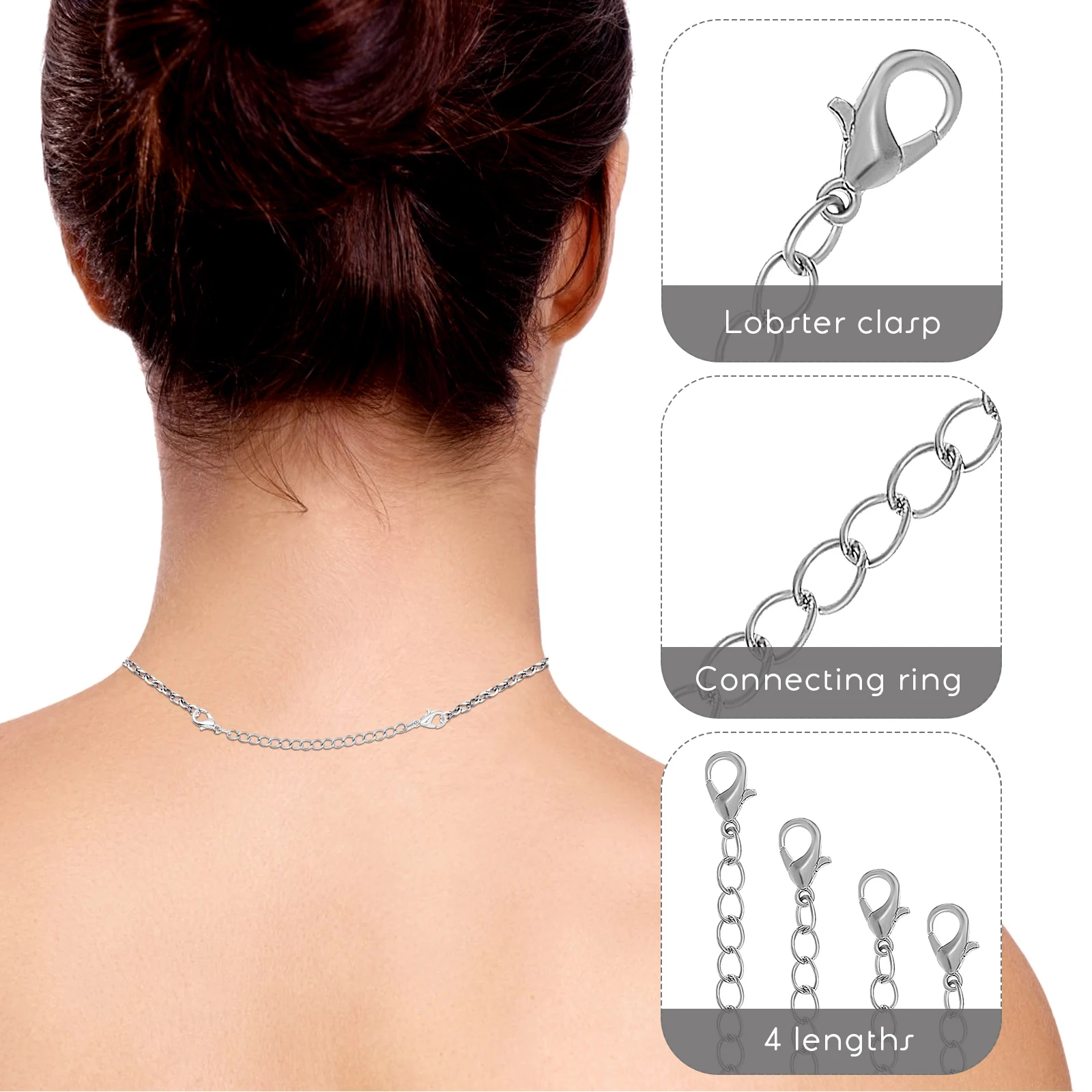 12 Pcs Extension Chain Necklace Extender 2 3 4 6 Silver Rose Gold Jewelry Making Bracelet Anklet Accessories DIY Craft
12 Pcs Extension Chain Necklace Extender 2 3 4 6 Silver Rose Gold Jewelry Making Bracelet Anklet Accessories DIY Craft