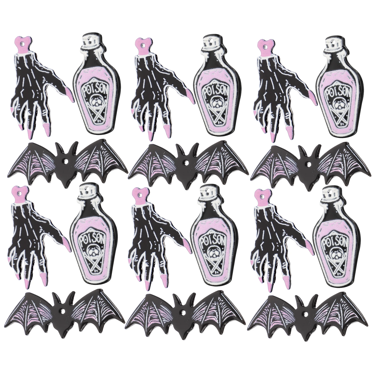 30 Pcs Black Acrylic Halloween Charms Skull Claw Bat Pendants DIY Jewelry Making Supplies Vintage Decorative Findings
30 Pcs Black Acrylic Halloween Charms Skull Claw Bat Pendants DIY Jewelry Making Supplies Vintage Decorative Findings