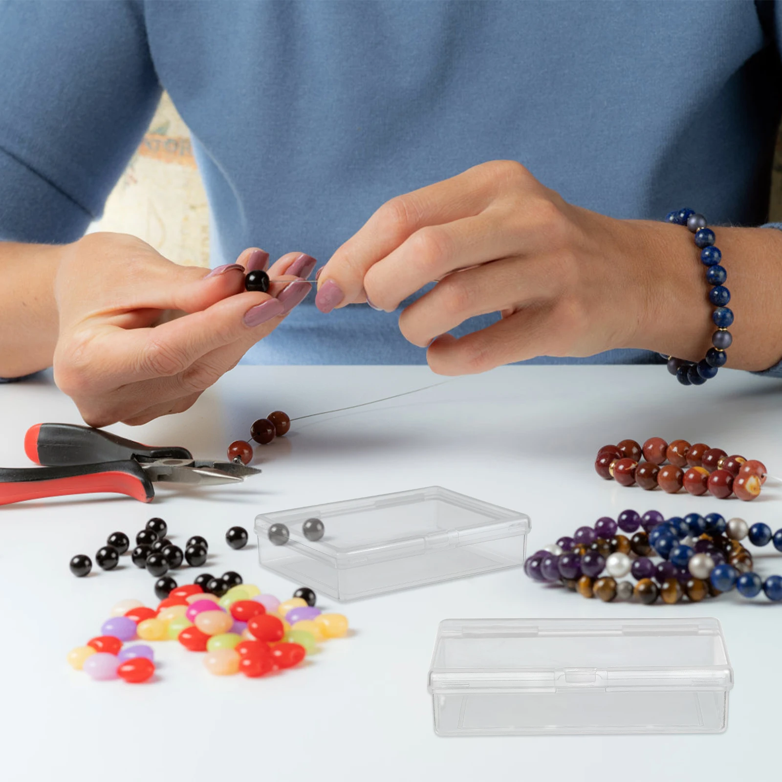 8 Pcs Jewelry Rectangular Storage Box Beads Playing Plastic Diamond Art Container Case
8 Pcs Jewelry Rectangular Storage Box Beads Playing Plastic Diamond Art Container Case