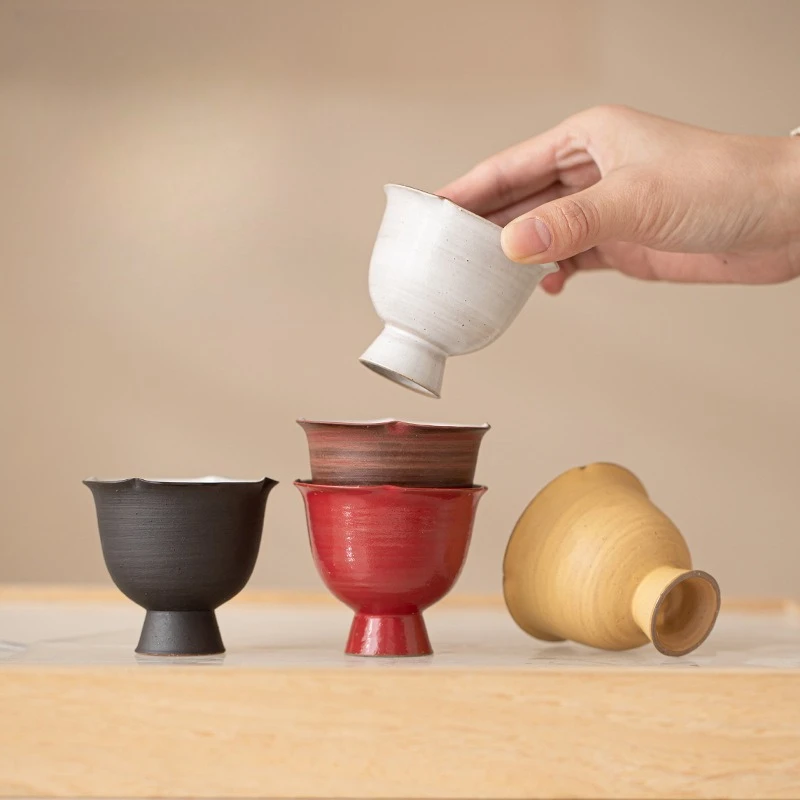 Creative High Feet Teacups Japanese Retro Ceramic Tea Mug Pottery Chinese Kung Fu Master Cup Household Tasting Teaware Drinkware
Creative High Feet Teacups Japanese Retro Ceramic Tea Mug Pottery Chinese Kung Fu Master Cup Household Tasting Teaware Drinkware