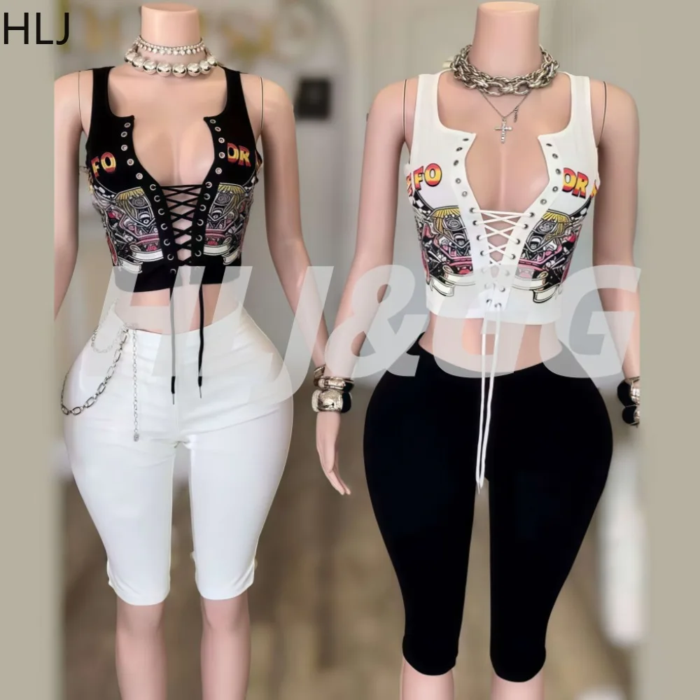 HLJ Summer Fashion Pattern Printing Two Piece Set Digital Bandage Crop Tank Top and Leggings Shorts 2 Piece Set Streetwear Lady
HLJ Summer Fashion Pattern Printing Two Piece Set Digital Bandage Crop Tank Top and Leggings Shorts 2 Piece Set Streetwear Lady
