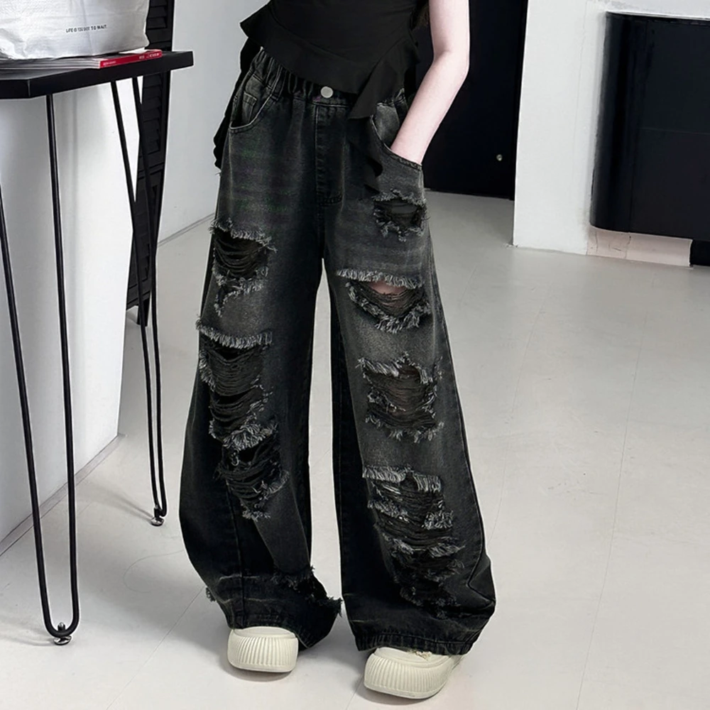 Kid High Waisted Big Ripped Jeans Short Irregular T-shirt Junior Teen Girls Hip-hop Jazz Street Dance Sportswear Clohtes Outfits
Kid High Waisted Big Ripped Jeans Short Irregular T-shirt Junior Teen Girls Hip-hop Jazz Street Dance Sportswear Clohtes Outfits