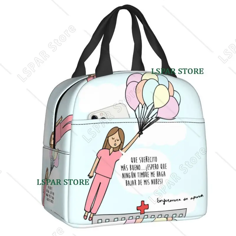 Enfermera En Apuros Doctor Nurse Medical Insulated Lunch Bags for School Office Resuable Thermal Cooler Lunch Box Women Children
Enfermera En Apuros Doctor Nurse Medical Insulated Lunch Bags for School Office Resuable Thermal Cooler Lunch Box Women Children