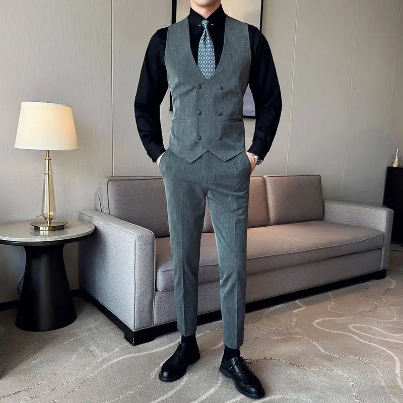 Slim Fit Wedding Groomsmen Suit Vest Set Men's Casual Business Workwear Large Size Fashionable Polyester Blend Vest
Slim Fit Wedding Groomsmen Suit Vest Set Men's Casual Business Workwear Large Size Fashionable Polyester Blend Vest