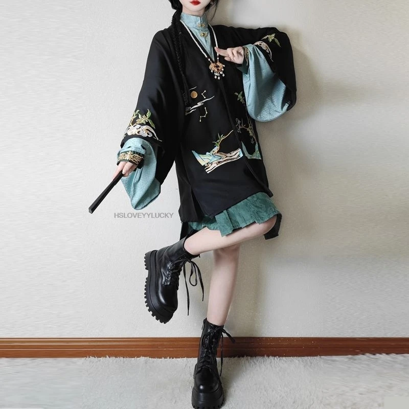 Women's Hanfu Rabbit Embroidery Daily Ming-style Stand-collar Hanfu short-sleeved Jacket Short horse-face Skirt Jk Hanfu
Women's Hanfu Rabbit Embroidery Daily Ming-style Stand-collar Hanfu short-sleeved Jacket Short horse-face Skirt Jk Hanfu