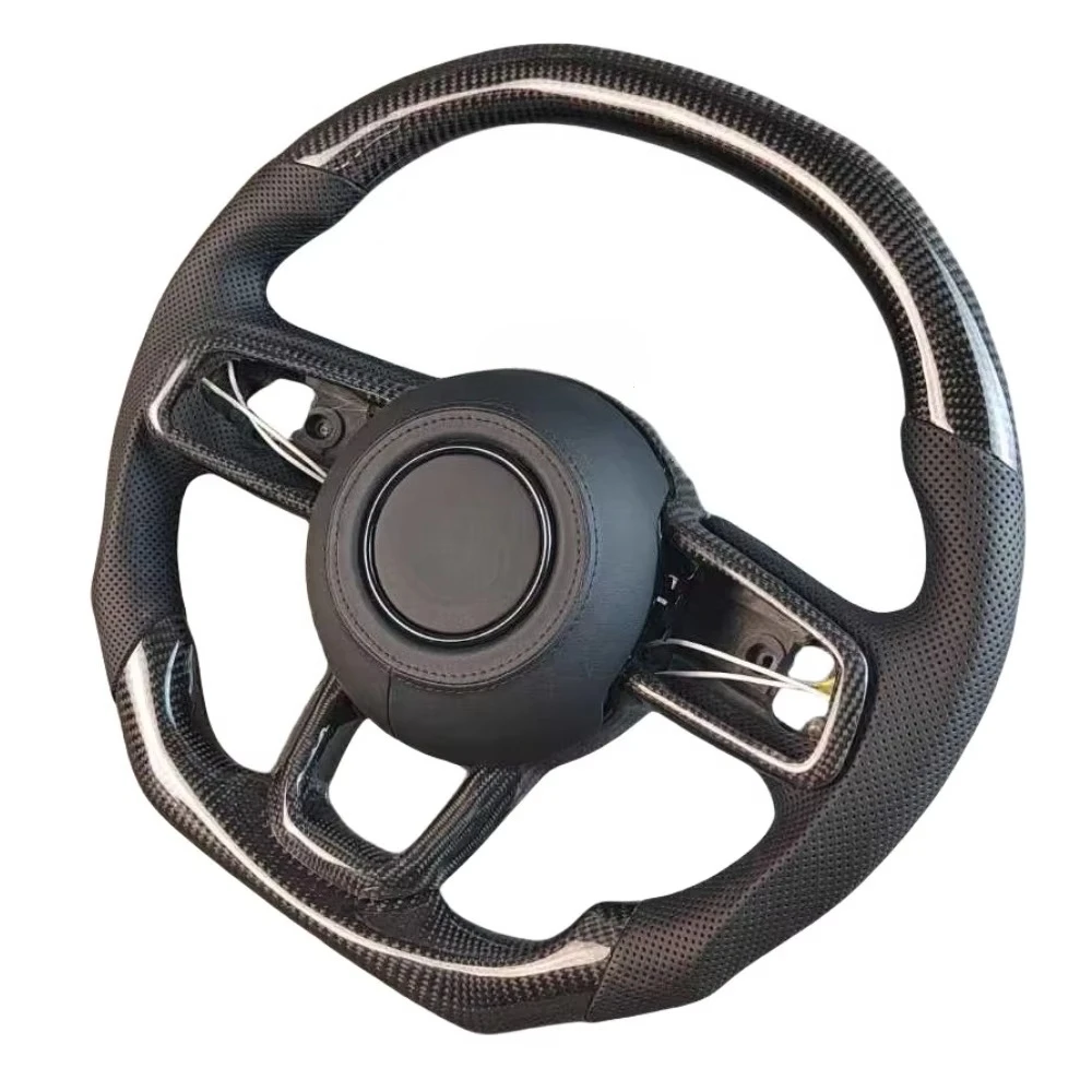 Flat Top and Bottom Carbon Fiber Steering Wheel 385mm for Jeep Wrangler Sports-Style Leather Steering Modification Upgraded Oem
Flat Top and Bottom Carbon Fiber Steering Wheel 385mm for Jeep Wrangler Sports-Style Leather Steering Modification Upgraded Oem