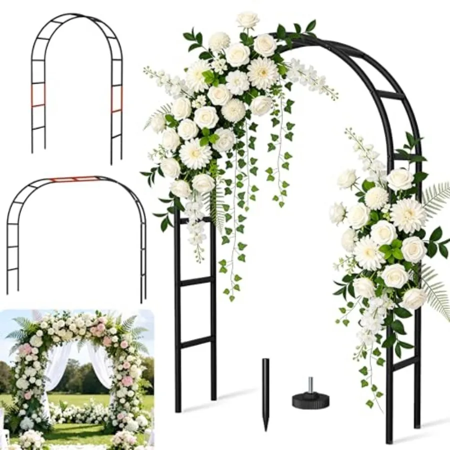 Thickened Rustproof Garden Arch Metal Trellis for Climbing Plants Outdoor, Wedding Arch Garden Arbor Frame Archway 4.9 x8.1 or
Thickened Rustproof Garden Arch Metal Trellis for Climbing Plants Outdoor, Wedding Arch Garden Arbor Frame Archway 4.9 x8.1 or