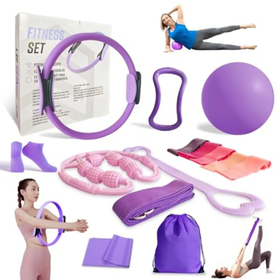 Home Workout Pilates Kit for Women, Better me Pilates Ring and Ball Set Essentials Equipment, with 5 s, Massager Roller, Yoga S
Home Workout Pilates Kit for Women, Better me Pilates Ring and Ball Set Essentials Equipment, with 5 s, Massager Roller, Yoga S