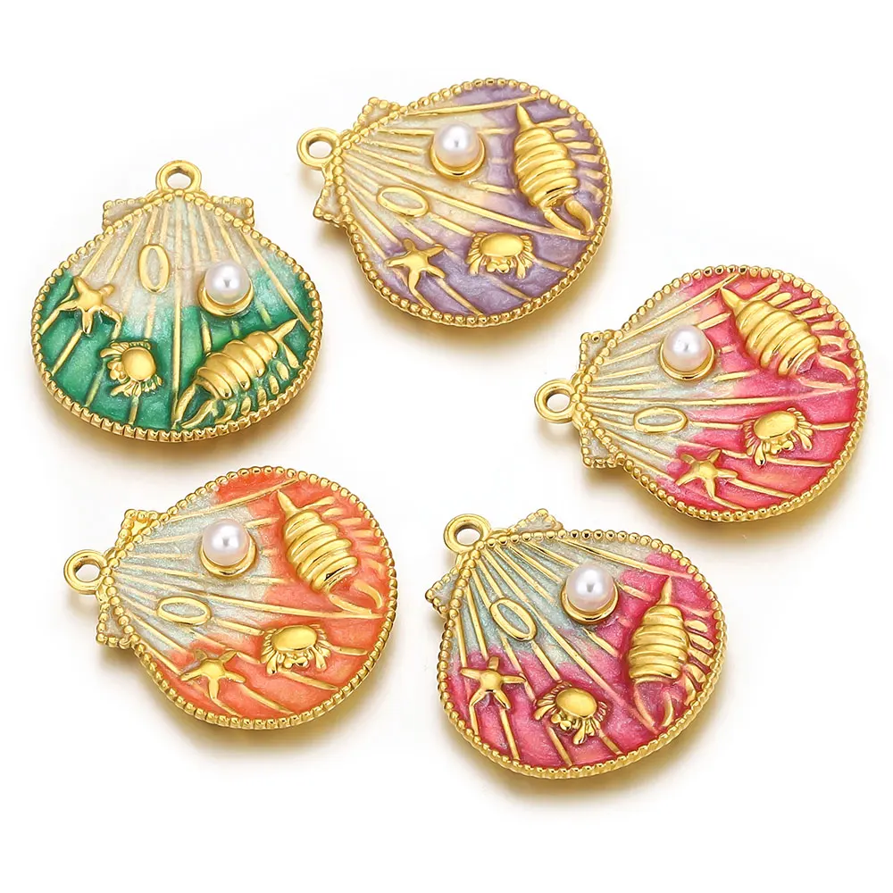 2pcs Stainless Steel Colourful Enamel Shell Charm Gold Plated Summer Ocean Style Jewelry DIY Necklace Bracelet Earring Wholesale
2pcs Stainless Steel Colourful Enamel Shell Charm Gold Plated Summer Ocean Style Jewelry DIY Necklace Bracelet Earring Wholesale