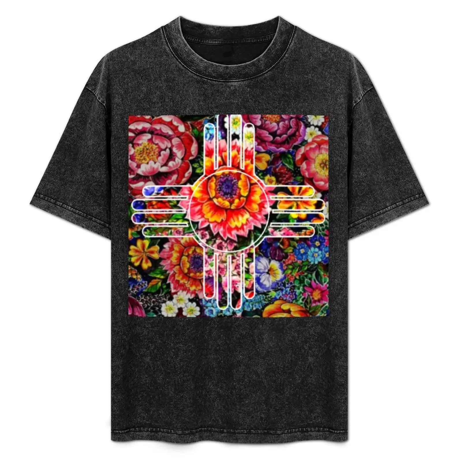 Zia Symbol Floral Gift New Mexico Flowers T-Shirt Simple Casual Short Sleeve Cotton T-Shirt
Zia Symbol Floral Gift New Mexico Flowers T-Shirt Simple Casual Short Sleeve Cotton T-Shirt