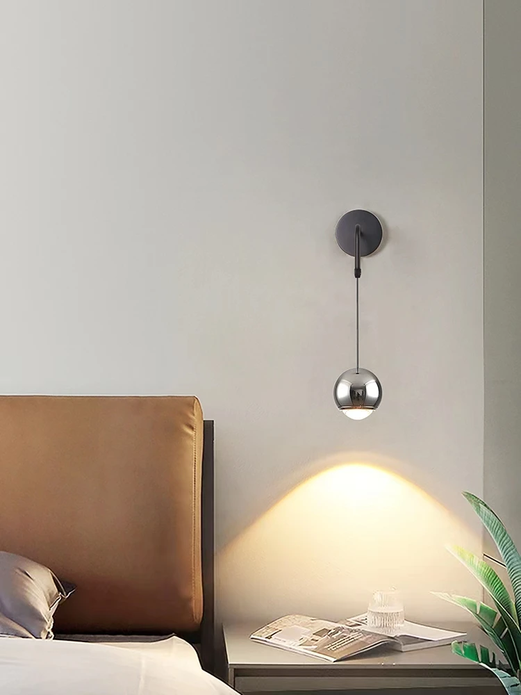 New Bedroom bedside wall lamp modern simple Nordic round ball design minimalist ins net red bright ball pendant lamp
New Bedroom bedside wall lamp modern simple Nordic round ball design minimalist ins net red bright ball pendant lamp