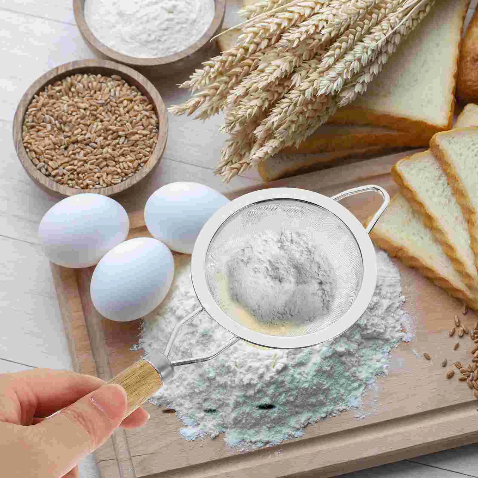 Wooden Handle Flour Sieve for Baking Powdered Sugar Sieving Tool Stainless Steel Sifter Mesh
Wooden Handle Flour Sieve for Baking Powdered Sugar Sieving Tool Stainless Steel Sifter Mesh