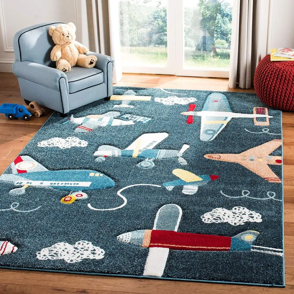 Children's Playroom Area Rug - 5'3 x 7'6, Navy & Ivory, Non-Shedding, Easy Maintenance, Perfect for High Traffic Spaces or Kids'
Children's Playroom Area Rug - 5'3 x 7'6, Navy & Ivory, Non-Shedding, Easy Maintenance, Perfect for High Traffic Spaces or Kids'