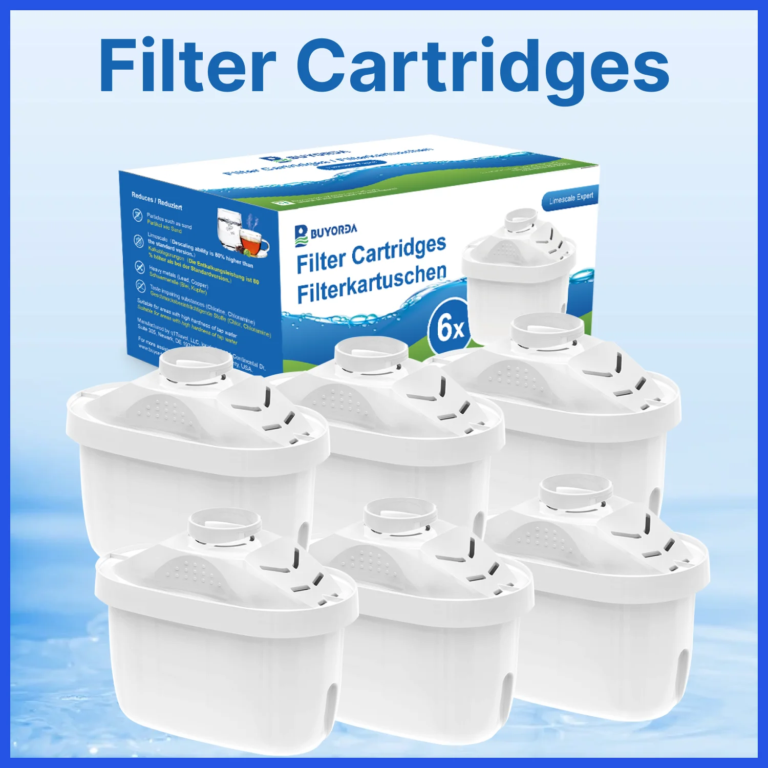Universal Water Filter Replacement 7-Stage - Easy Install Cartridge Improves Taste Odor Control Clean Fits Most Pitchers 6 Pack
Universal Water Filter Replacement 7-Stage - Easy Install Cartridge Improves Taste Odor Control Clean Fits Most Pitchers 6 Pack