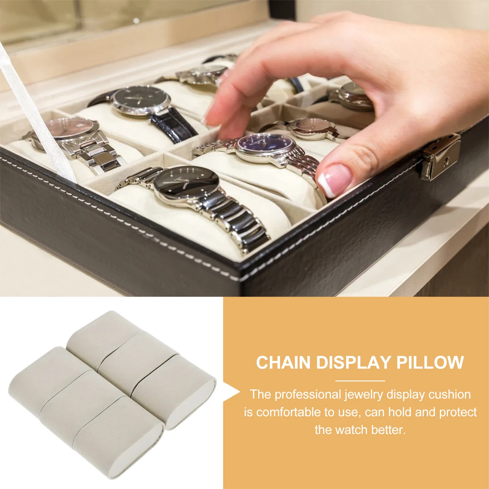 Набор из 6 мягких подушек для демонстрации ювелирных изделий: подушки для часов, браслетов, цепочек, удобные демонстрационные подставки стандартного размера
Набор из 6 мягких подушек для демонстрации ювелирных изделий: подушки для часов, браслетов, цепочек, удобные демонстрационные подставки стандартного размера