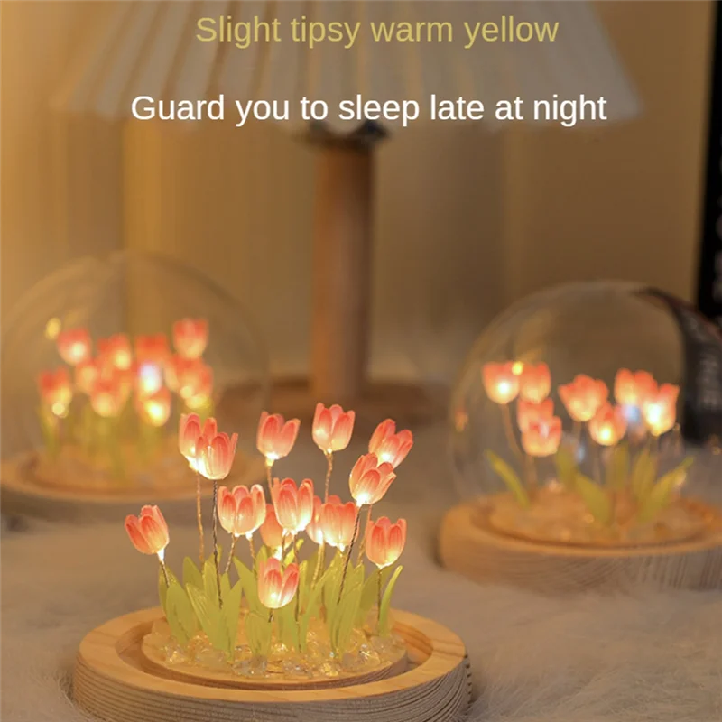 Tulips Night Light Handmade DIY Tulip Girl Living Room Night Light Desktop Light Romantic Ambient Lamp-Yellow
Tulips Night Light Handmade DIY Tulip Girl Living Room Night Light Desktop Light Romantic Ambient Lamp-Yellow