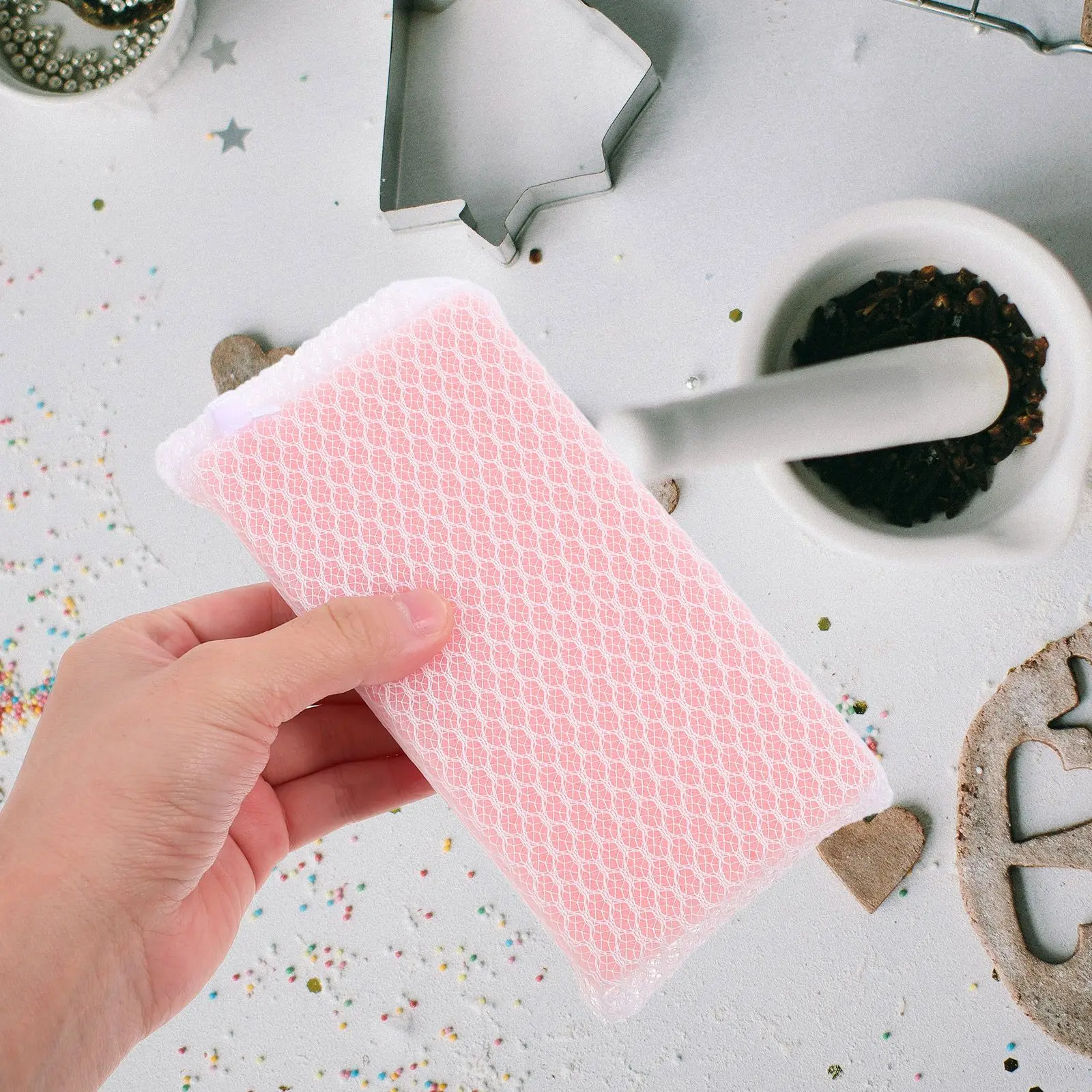 5 Pcs Sponge Scouring Pad Premium Resilience Fast Cleaning Kitchen Accessories Dish Bowl Cup Countertops Non Stick Surfaces
5 Pcs Sponge Scouring Pad Premium Resilience Fast Cleaning Kitchen Accessories Dish Bowl Cup Countertops Non Stick Surfaces