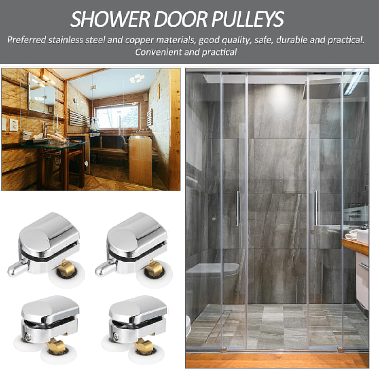 Shower Door Wheels Copper Electroplated Plastic Alloy Sliding Hardware Replacement Bottom Runners Parts Bathrooms Adjustable
Shower Door Wheels Copper Electroplated Plastic Alloy Sliding Hardware Replacement Bottom Runners Parts Bathrooms Adjustable