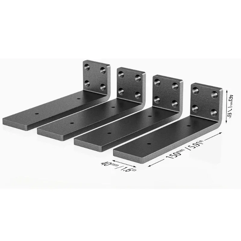 Heavy Duty Black L-Shaped Steel Shelf Bracket Set for Wall Mount Support
Heavy Duty Black L-Shaped Steel Shelf Bracket Set for Wall Mount Support