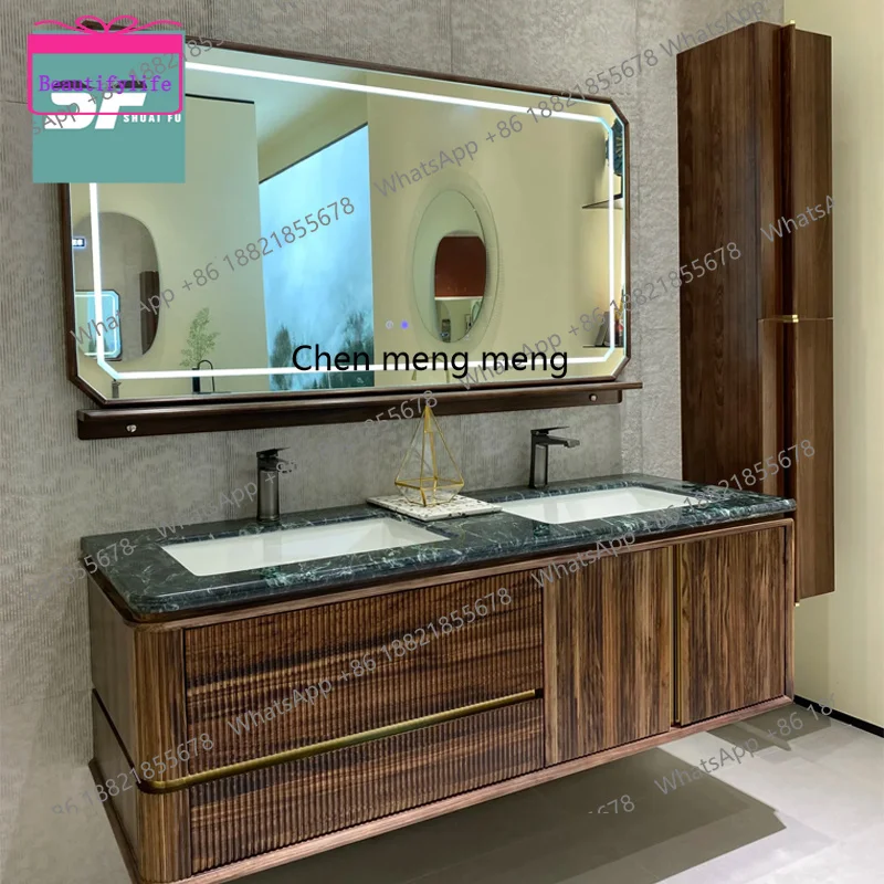 YL Shopping mall luxury stone bathroom cabinet combination bathroom wash hand basin solid wood baking paint customization
YL Shopping mall luxury stone bathroom cabinet combination bathroom wash hand basin solid wood baking paint customization