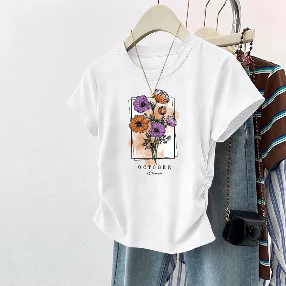 2025 Women's T-shirt Slim Korean O-neck Tees Y2k Stylish Comfortable Spring Summer Fashion Tops Female Short Sleeve T-Shirts
2025 Women's T-shirt Slim Korean O-neck Tees Y2k Stylish Comfortable Spring Summer Fashion Tops Female Short Sleeve T-Shirts