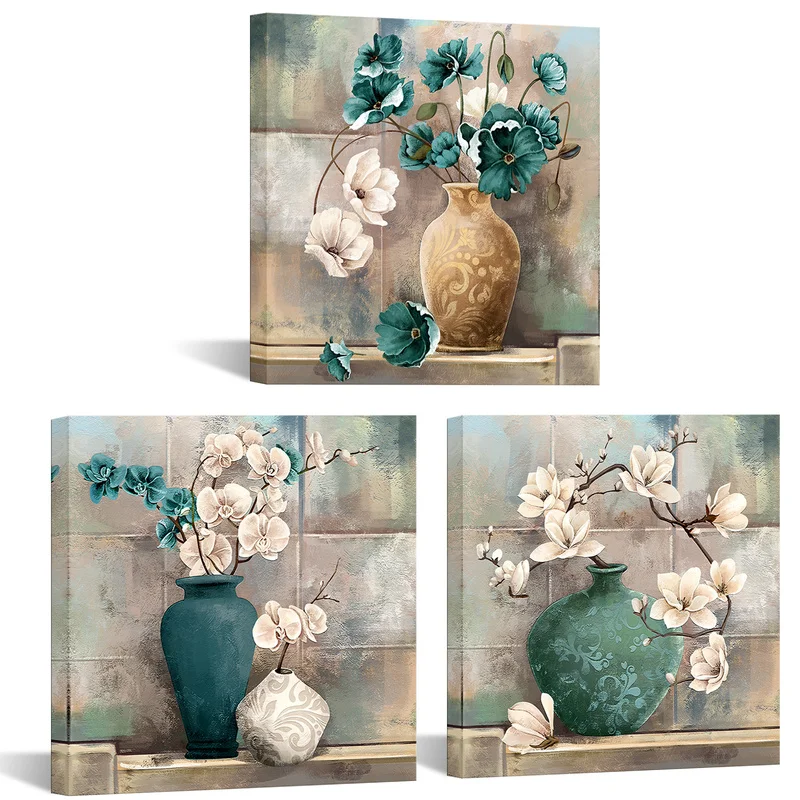 3 Pieces White Blue Flowers Wall Art Posters Abstract Flowers Print Canvas Art Modern Style Picture Living Room Home Decor
3 Pieces White Blue Flowers Wall Art Posters Abstract Flowers Print Canvas Art Modern Style Picture Living Room Home Decor