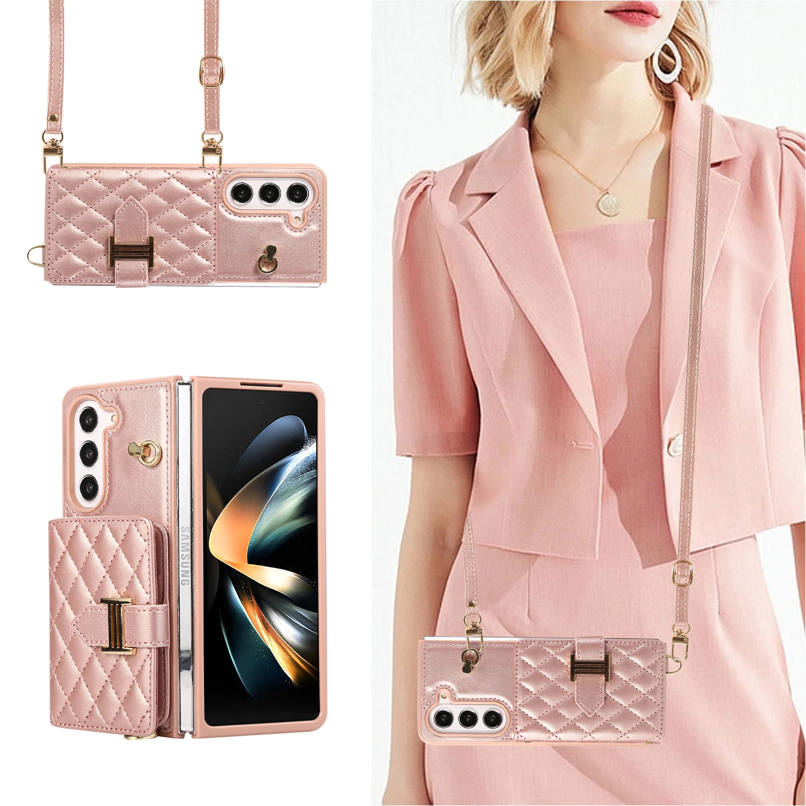 Crossbody Card Bag Wallet Leather Cover for Samsung Galaxy Z Fold 5 4 3 5G Fold5 Cards Slot Holder Lanyard Pocket Strap Case
Crossbody Card Bag Wallet Leather Cover for Samsung Galaxy Z Fold 5 4 3 5G Fold5 Cards Slot Holder Lanyard Pocket Strap Case