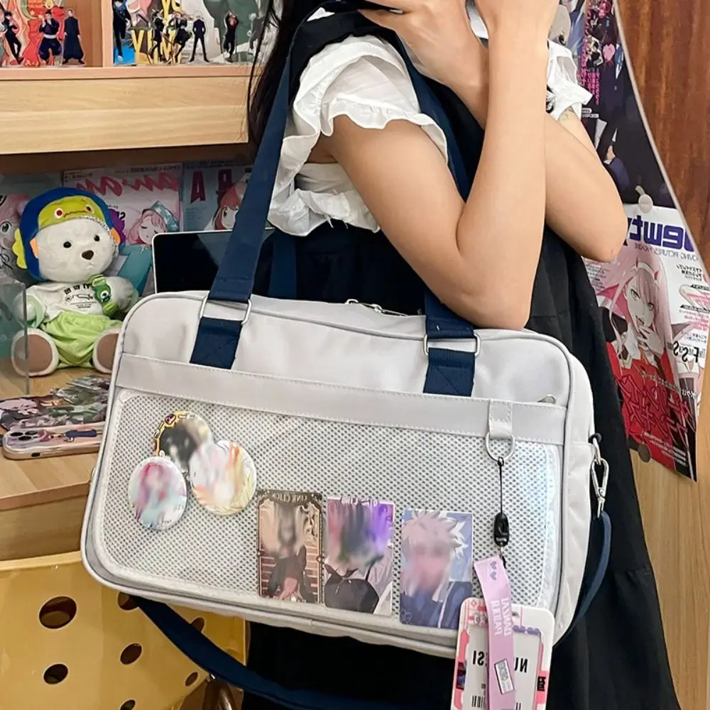 Portable Zipper Bag JK Uniform Itabag Ox Cloth Japanese Preppy Style Transparent Bags Y2k Cotton Doll Bag Shoulder Bag Children
Portable Zipper Bag JK Uniform Itabag Ox Cloth Japanese Preppy Style Transparent Bags Y2k Cotton Doll Bag Shoulder Bag Children