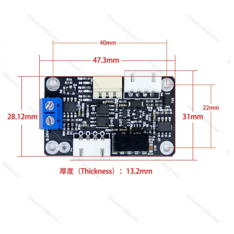 Модуль изоляции сигнала сервопривода Feetech RS485 в RS485/TTL с защитой от обратного тока и оптопарой для однопроводной шины
Модуль изоляции сигнала сервопривода Feetech RS485 в RS485/TTL с защитой от обратного тока и оптопарой для однопроводной шины