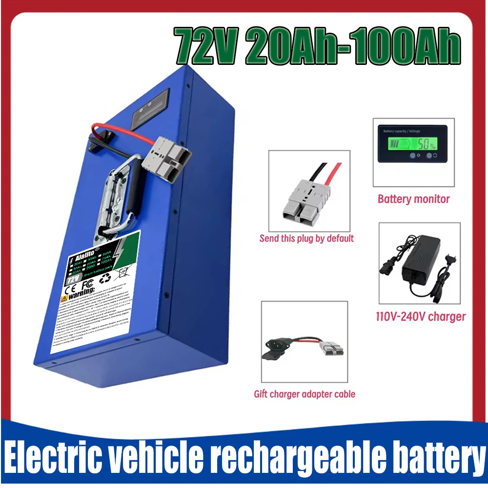 Air freight, built-in 40AHBMS, 72V100AH, shipped within 24 hours, 18650 lithium-ion battery, suitable for equipment below 3000W
Air freight, built-in 40AHBMS, 72V100AH, shipped within 24 hours, 18650 lithium-ion battery, suitable for equipment below 3000W