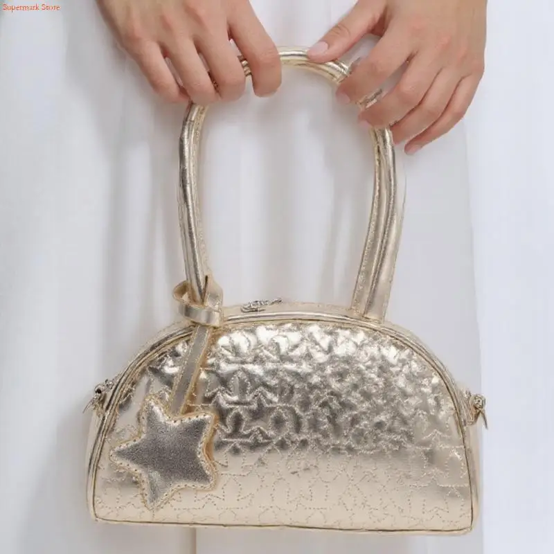 Q5WE Women Bowling Bag Star Pattern Shoulder Bag PU Leather Handbag Small Crossbody Bag Simple Bag for Daily
Q5WE Women Bowling Bag Star Pattern Shoulder Bag PU Leather Handbag Small Crossbody Bag Simple Bag for Daily
