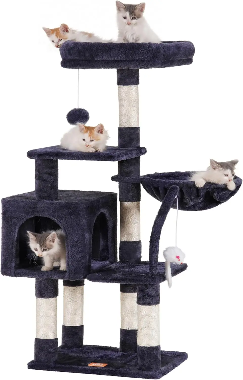 Cat Tower condo for Indoor Cats, Cat House with Padded Plush Perch, Cozy Hammock and Sisal Scratching Posts, Smoky Gray HCT004SG
Cat Tower condo for Indoor Cats, Cat House with Padded Plush Perch, Cozy Hammock and Sisal Scratching Posts, Smoky Gray HCT004SG