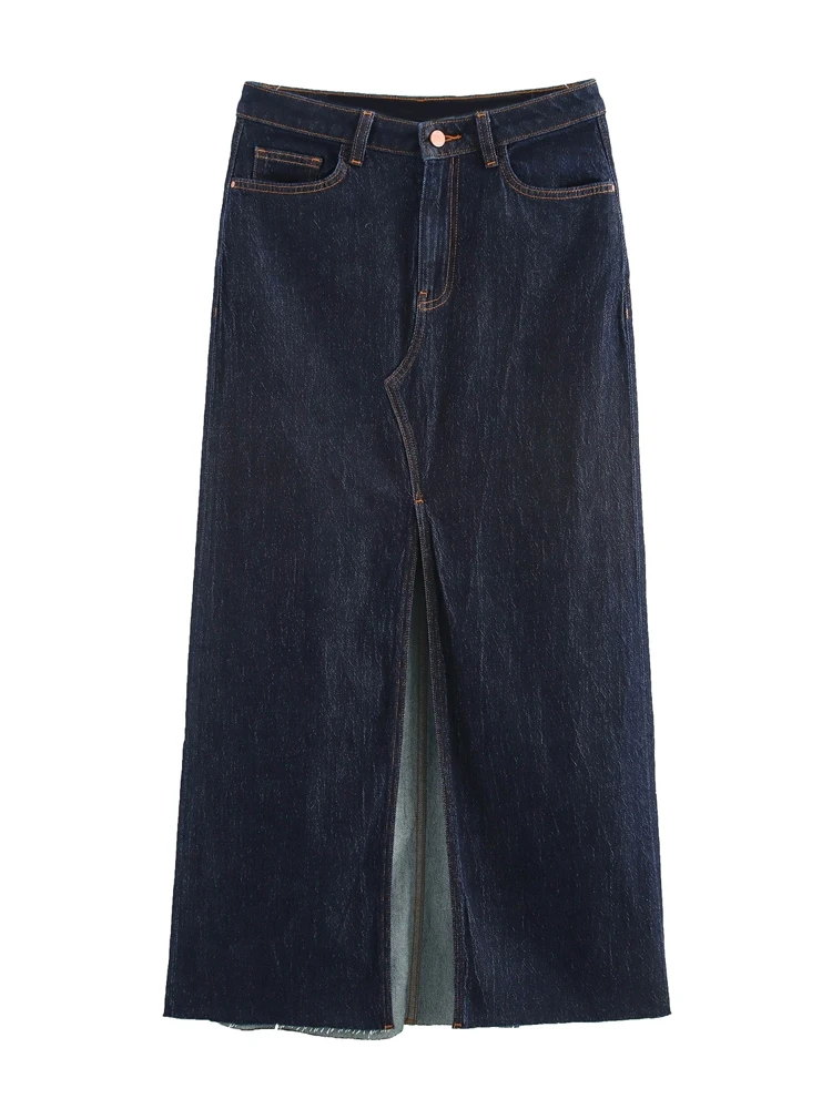 OUROPEAN ZTATION 2025 Summer Lady Edgy Mid-length Bottoms Midi Skirt Chic Female Button Denim Skirt Ruffles Pockets High Waist
OUROPEAN ZTATION 2025 Summer Lady Edgy Mid-length Bottoms Midi Skirt Chic Female Button Denim Skirt Ruffles Pockets High Waist
