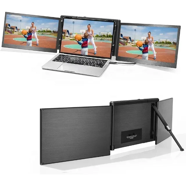 Портативный тройной монитор H2 Pro для расширения экрана ноутбука, портативный расширитель экрана для ноутбука, тройной экран для ноутбука
Портативный тройной монитор H2 Pro для расширения экрана ноутбука, портативный расширитель экрана для ноутбука, тройной экран для ноутбука