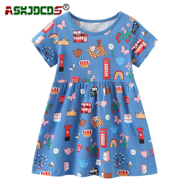 2023 New In Summer Clothing Dress Kids Baby Girls Short Sleeve Cartoon Print Knee-length Dresses Children Toddler Pure Cotton
2023 New In Summer Clothing Dress Kids Baby Girls Short Sleeve Cartoon Print Knee-length Dresses Children Toddler Pure Cotton