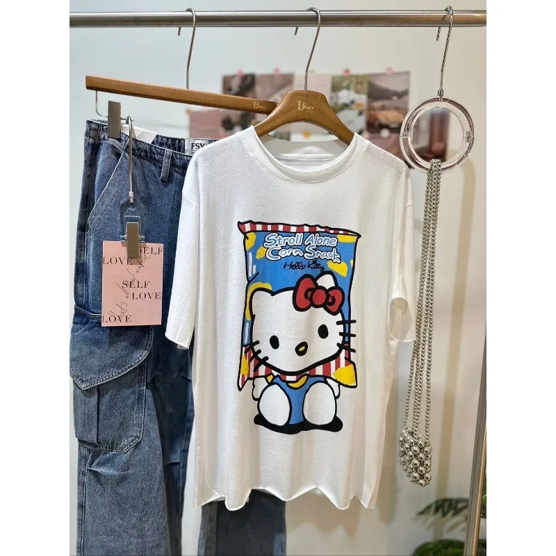 100% Cotton Women’s Summer T-shirt Hello Kitty Merch Fashion Clothing Harajuku Y2K Shorts Oversized Half-sleeve Designer Tee
100% Cotton Women’s Summer T-shirt Hello Kitty Merch Fashion Clothing Harajuku Y2K Shorts Oversized Half-sleeve Designer Tee